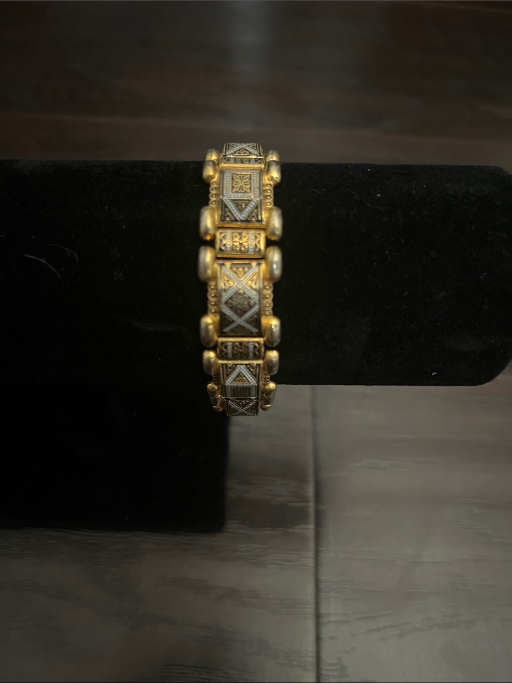 Vintage Damascene Gold-Tone Bracelet - Women's Jewelry